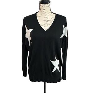 Kut from the Kloth Black Sweater with White Star Accent
